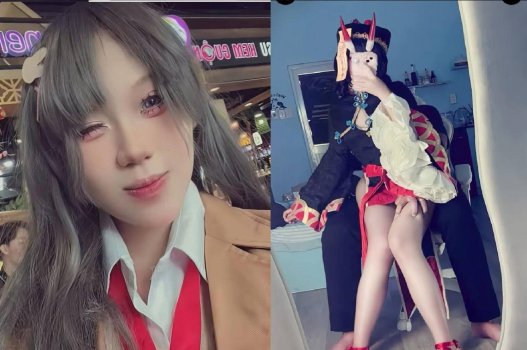 Lộ clip nóng em gái cosplay phản bội người yêu